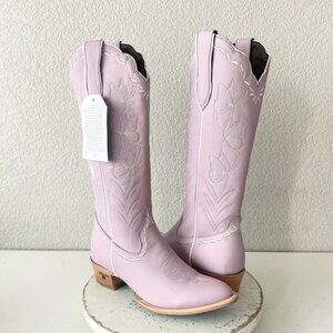 Lane SWEET MEMORIES Knee High Womens Cowboy Boots 9.5 Purple Cowgirl Western